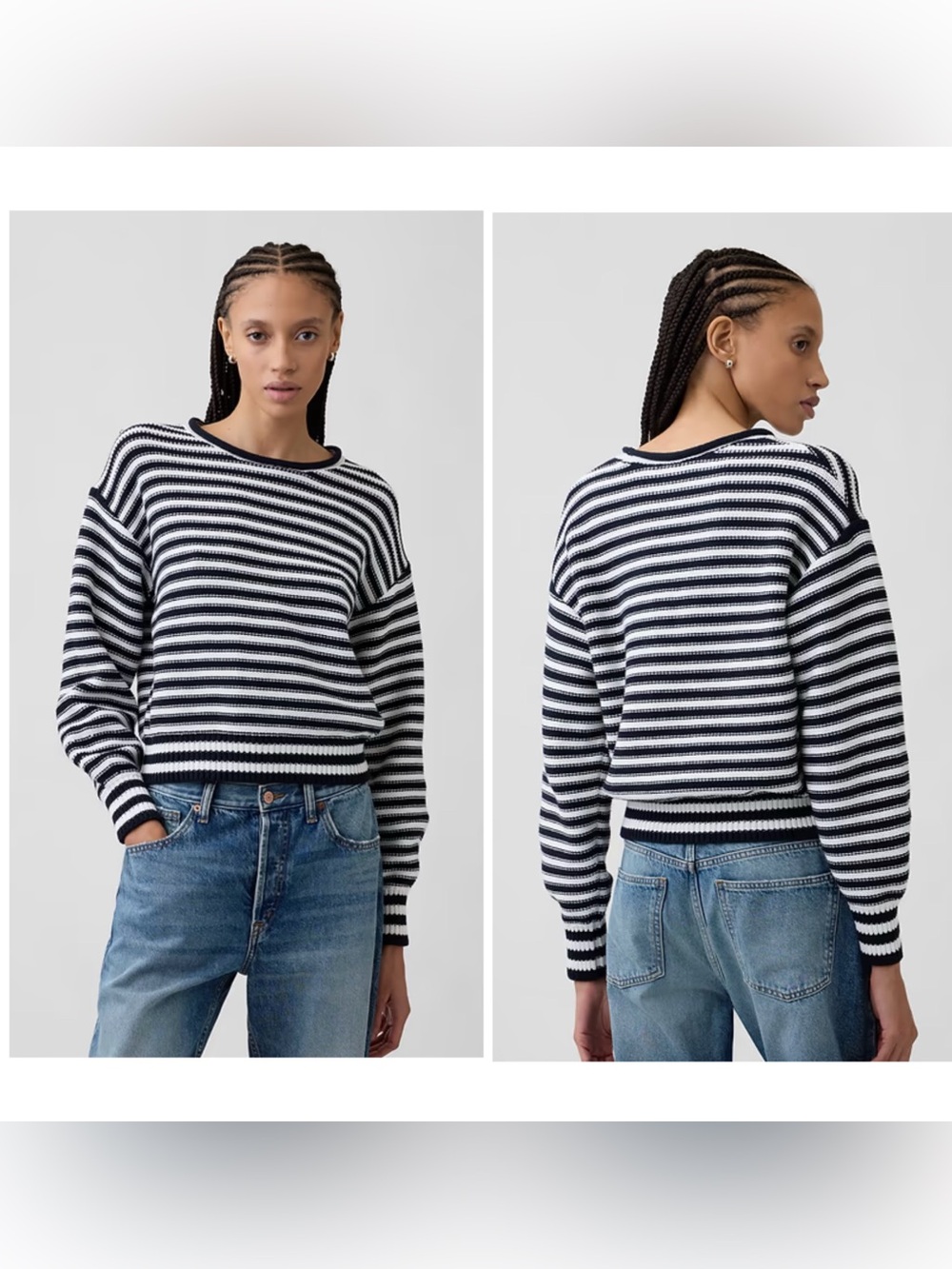 NWT GAP 100% Cotton Rollneck Sweater Navy XS